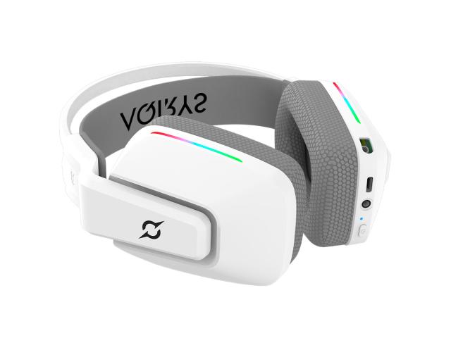 Casti cu microfon AQIRYS Alya, USB/USB Wireless/3.5mm jack, White