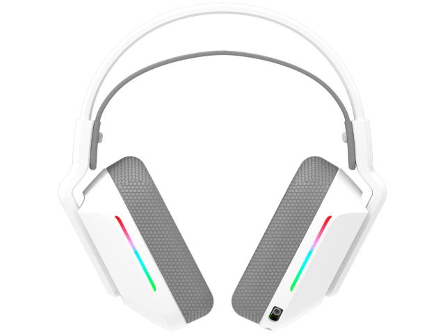 Casti cu microfon AQIRYS Alya, USB/USB Wireless/3.5mm jack, White