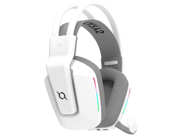 Casti cu microfon AQIRYS Alya, USB/USB Wireless/3.5mm jack, White