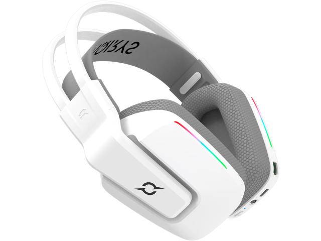 Casti cu microfon AQIRYS Alya, USB/USB Wireless/3.5mm jack, White
