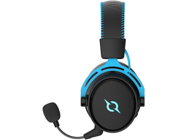 Casti cu microfon AQIRYS Andromeda, USB Wireless/3.5mm jack, Black-Blue
