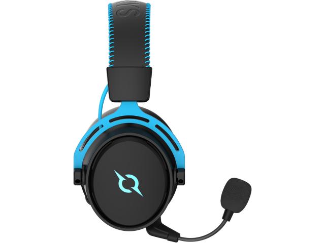 Casti cu microfon AQIRYS Andromeda, USB Wireless/3.5mm jack, Black-Blue