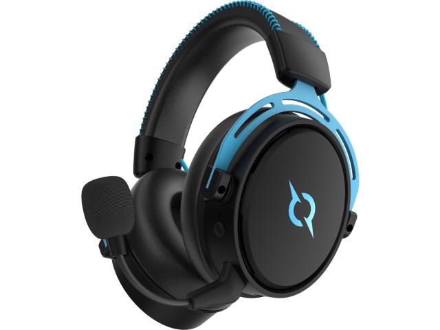 Casti cu microfon AQIRYS Andromeda, USB Wireless/3.5mm jack, Black-Blue