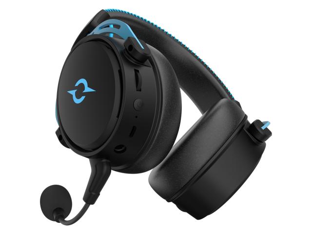 Casti cu microfon AQIRYS Andromeda, USB Wireless/3.5mm jack, Black-Blue