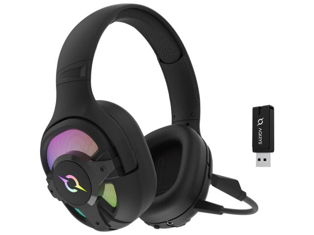 Casti cu microfon AQIRYS Ara, 3.5mm jack/USB Wireless/Bluetooth, Black
