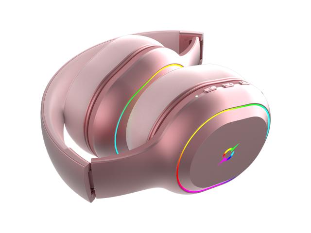 Casti cu microfon AQIRYS Lyra, USB Wireless/Bluetooth/3.5mm jack, Pink