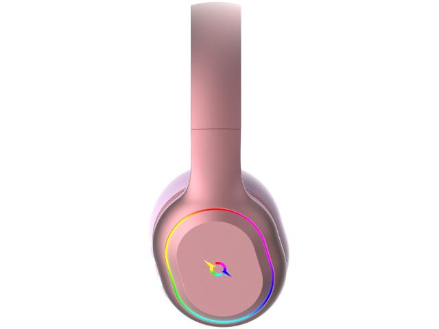 Casti cu microfon AQIRYS Lyra, USB Wireless/Bluetooth/3.5mm jack, Pink