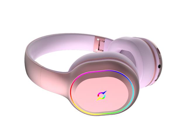 Casti cu microfon AQIRYS Lyra, USB Wireless/Bluetooth/3.5mm jack, Pink