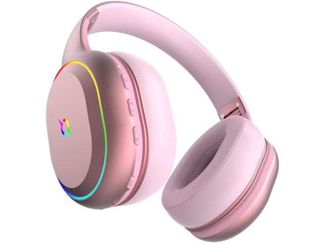 Casti cu microfon AQIRYS Lyra, USB Wireless/Bluetooth/3.5mm jack, Pink
