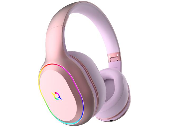 Casti cu microfon AQIRYS Lyra, USB Wireless/Bluetooth/3.5mm jack, Pink
