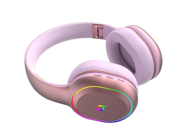 Casti cu microfon AQIRYS Lyra, USB Wireless/Bluetooth/3.5mm jack, Pink