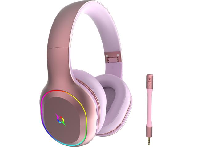 Casti cu microfon AQIRYS Lyra, USB Wireless/Bluetooth/3.5mm jack, Pink