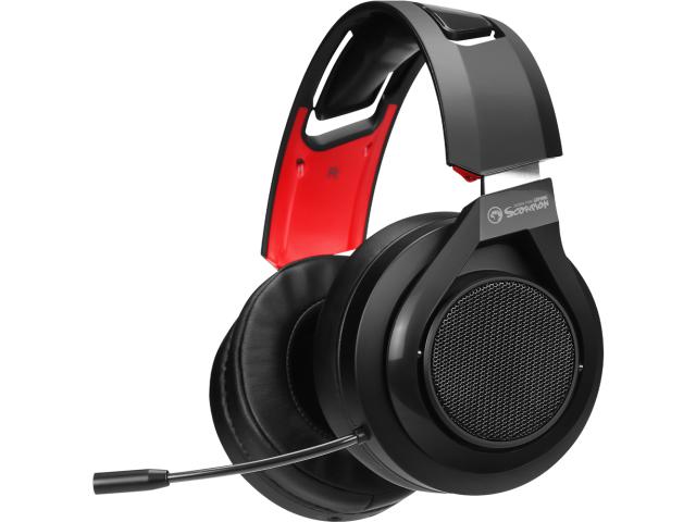 Casti cu microfon Marvo HG9080W, USB-A/3.5mm jack, Black-Red