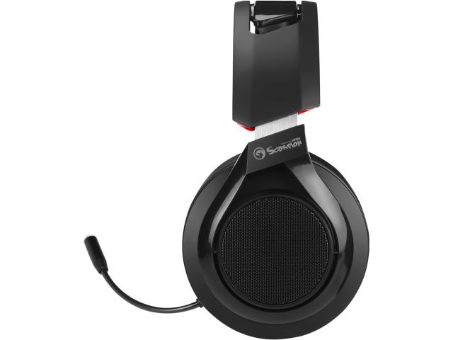 Casti cu microfon Marvo HG9080W, USB-A/3.5mm jack, Black-Red