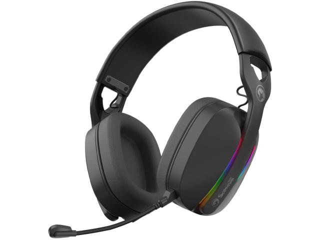 Casti cu microfon Marvo HG9086W, RGB LED, 3.5mm jack/USB Wireless/Bluetooth, Black