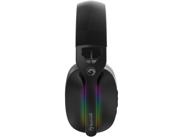 Casti cu microfon Marvo HG9086W, RGB LED, 3.5mm jack/USB Wireless/Bluetooth, Black