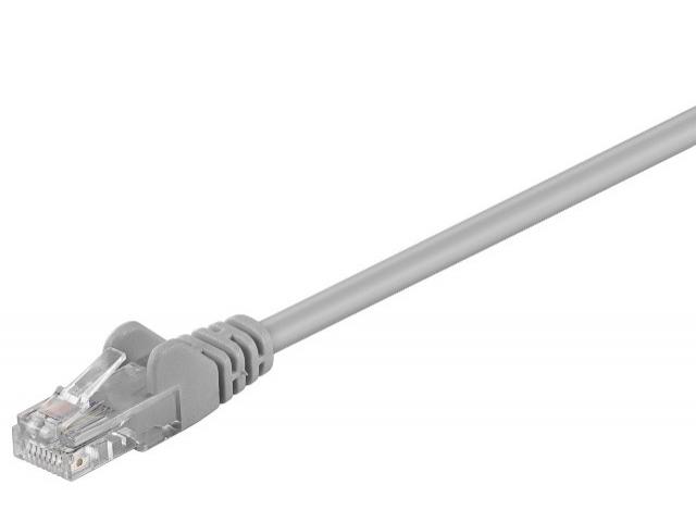 Cablu retea (patch cord) CAT5e UTP 10m 2xRJ45, neecranat, CCA, gri - HCT68347