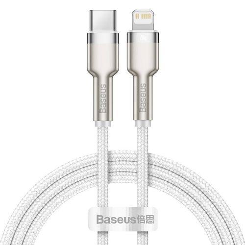 Cablu de date Baseus Cafule Metal CATLJK-A01 USB-C - Lightning, 1m, White
