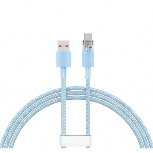 Cablu de date Baseus Explorer, USB male - USB-C male, 2m, Blue