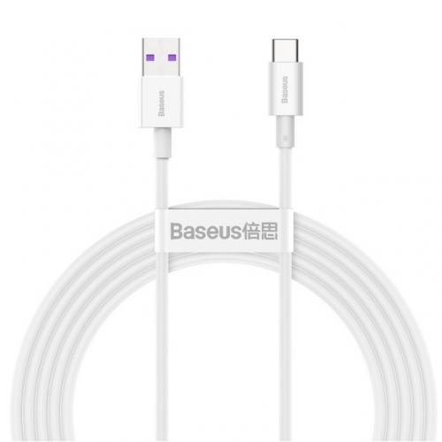 Cablu de date Baseus Superior CATYS-A02 USB - USB-C, 2m, White