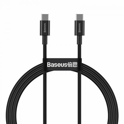 Cablu de date Baseus Superior, Fast Charging, CALYS-A01, USB-C - USB-C, 1m, Black