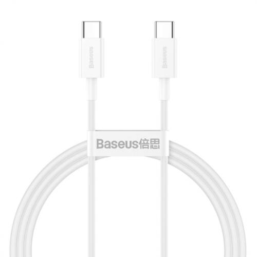 Cablu de date Baseus Superior CATYS-B02 USB-C - USB-C, 1m, White