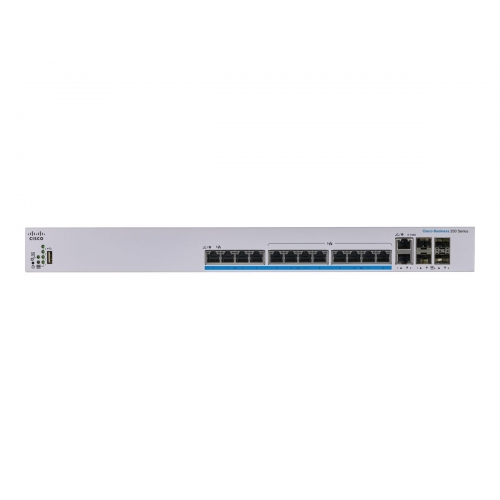 Switch Cisco CBS350-12NP-4X, 12 porturi, PoE
