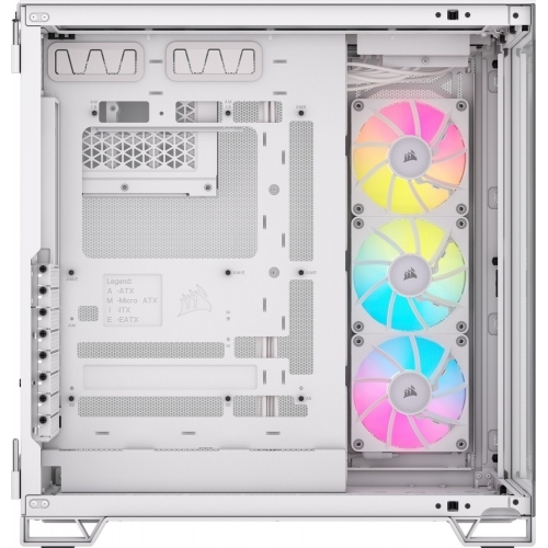 Carcasa Corsair 6500X TG RGB White, Fara sursa