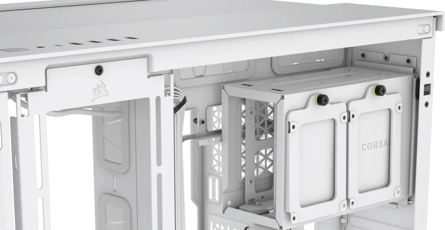Carcasa Corsair 6500X TG RGB White, Fara sursa