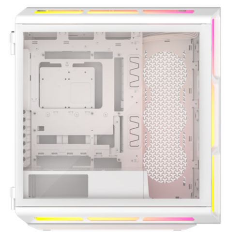 Carcasa Corsair iCUE 5000T LX RGB Midi TG White, Fara Sursa