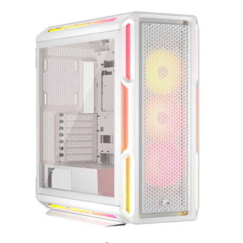 Carcasa Corsair iCUE 5000T LX RGB Midi TG White, Fara Sursa