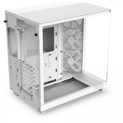 Carcasa NZXT H6 Flow RGB White, Fara sursa