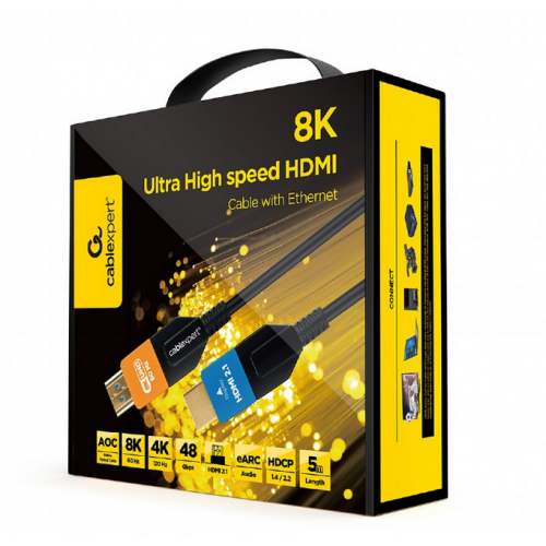 Cablu Gembird CC-HDMI8K-AOC-5M, HDMI male - HDMI male, 5m, Black