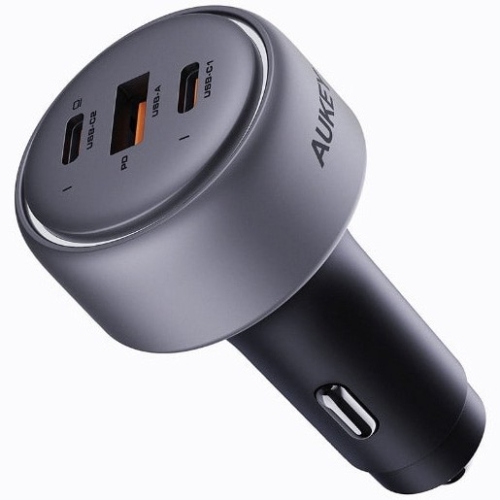 Incarcator auto AUKEY Pathfinder Mix 3, 1 x USB, 2 x USB-C, 3 A, 100 W, Grey
