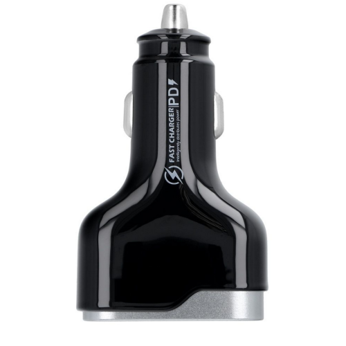 Incarcator auto Veger CC53-2A2C, 1 x USB-A male, 2 x USB-C male, Black