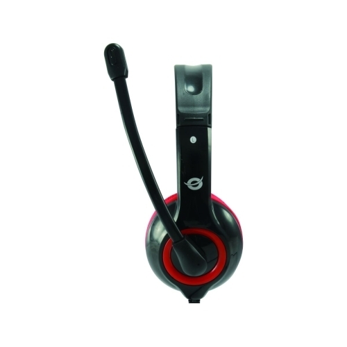Casti cu microfon Conceptronic CCHATSTARU2R, USB-A 2.0, Black-Red