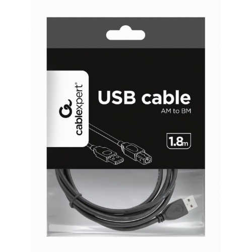 Cablu de date Gembird CCP-USB2-AMBM-6, USB-A - USB-B, 1.8m, Black