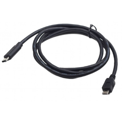 Cablu de date Gembird CCP-USB2-MBMCM-1M, USB-C male - micro USB, 1 m, Black