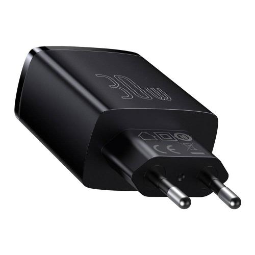 Incarcator retea Baseus CCXJ-E01, 2x USB, 1x USB-C, 3A, Black