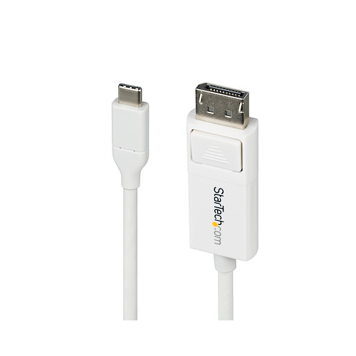 Cablu Startech CDP2DP2MBW, DisplayPort male - USB-C male, 2m, White