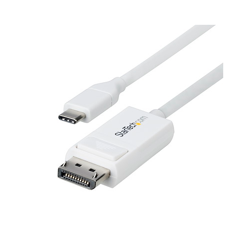 Cablu Startech CDP2DP2MBW, DisplayPort male - USB-C male, 2m, White