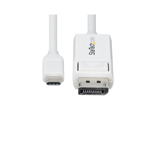 Cablu Startech CDP2DP2MBW, DisplayPort male - USB-C male, 2m, White