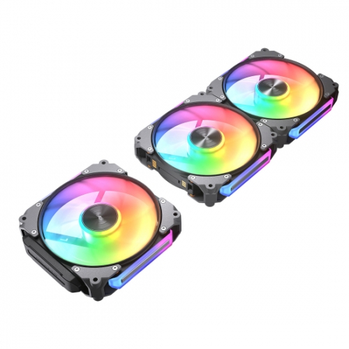 Ventilator Cougar Apolar 120 ARGB, ARGB LED, 120mm, Black, 3 bucati
