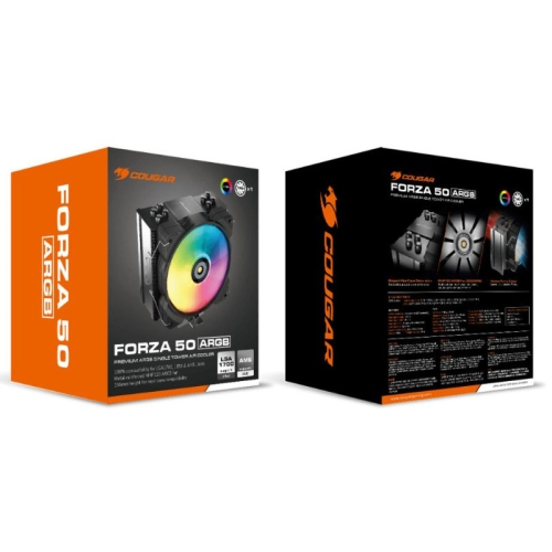 Cooler procesor Cougar Forza 50 ARGB, ARGB LED, 1 x 120 mm, Black