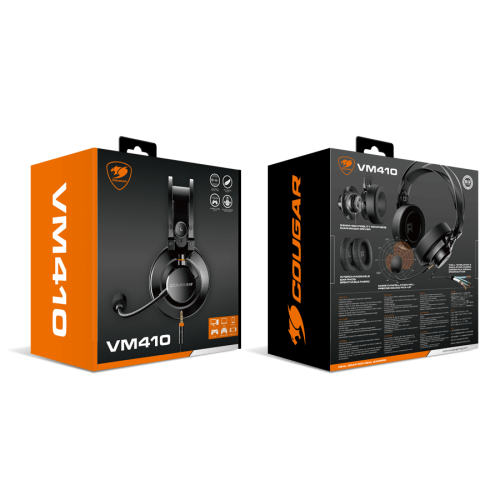 Casti cu microfon Cougar VM410 Classic, 3.5mm jack, Black