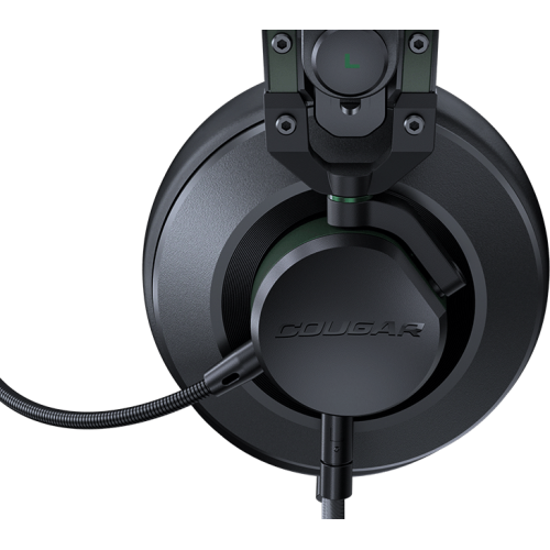 Casti cu microfon Cougar VM410 XB, 2 x 3.5mm jack, Black