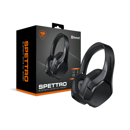 Casti cu microfon Cougar Spettro, Bluetooth/3.5mm jack, Black