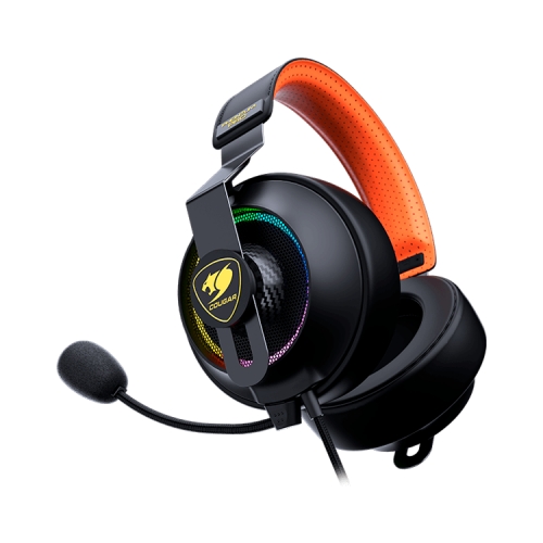 Casti cu microfon Cougar PHONTUM Pro Prix, USB-A, Black-Orange