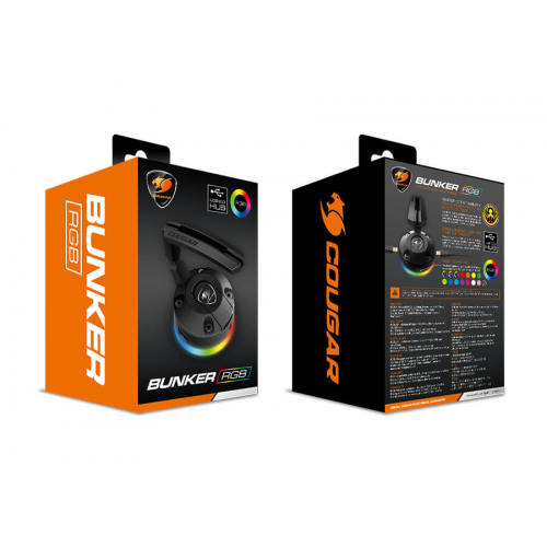 Suport cablu mouse Cougar Bunker RGB, Black