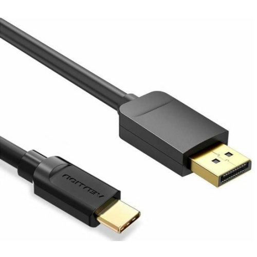 Cablu Vention CGYBF, USB-C male - DisplayPort male, 1 m, Black